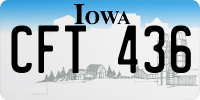 IA license plate CFT436
