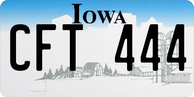 IA license plate CFT444