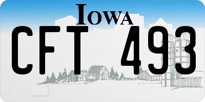 IA license plate CFT493