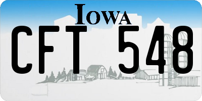 IA license plate CFT548