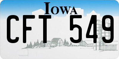 IA license plate CFT549