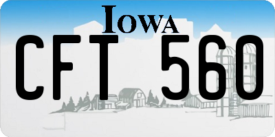 IA license plate CFT560