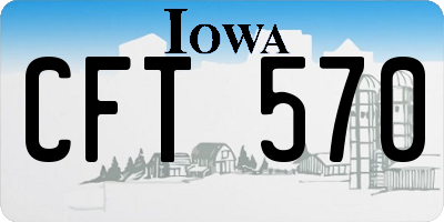 IA license plate CFT570