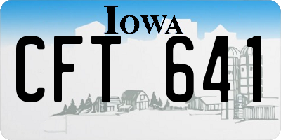 IA license plate CFT641