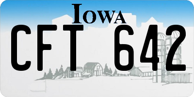 IA license plate CFT642