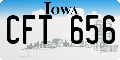 IA license plate CFT656