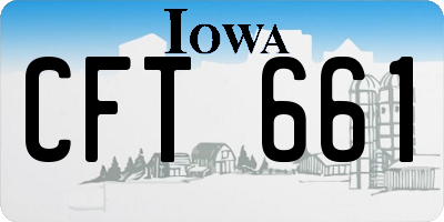 IA license plate CFT661