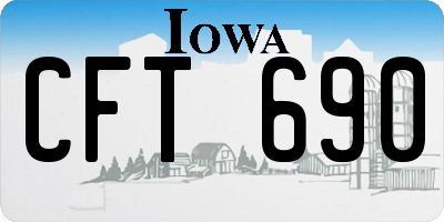 IA license plate CFT690