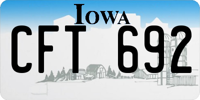 IA license plate CFT692