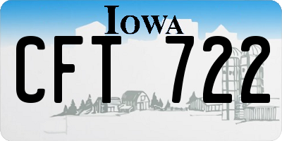 IA license plate CFT722