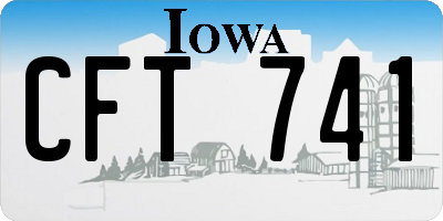 IA license plate CFT741