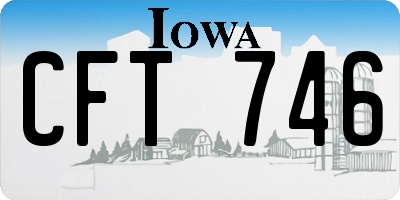 IA license plate CFT746