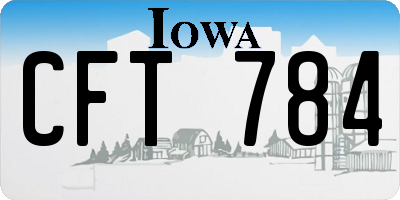 IA license plate CFT784