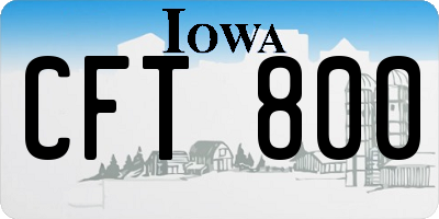 IA license plate CFT800