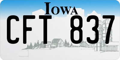 IA license plate CFT837
