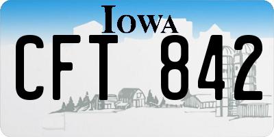 IA license plate CFT842