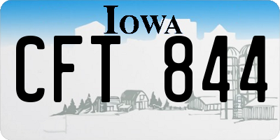 IA license plate CFT844