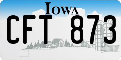 IA license plate CFT873