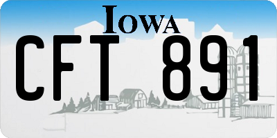 IA license plate CFT891