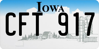 IA license plate CFT917