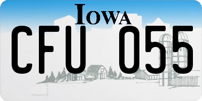 IA license plate CFU055