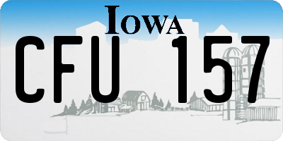IA license plate CFU157