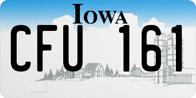 IA license plate CFU161