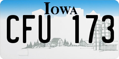 IA license plate CFU173