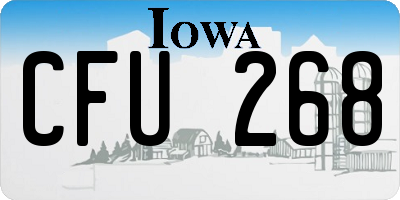 IA license plate CFU268