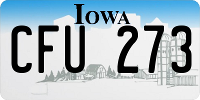 IA license plate CFU273