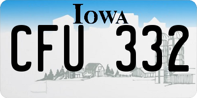 IA license plate CFU332