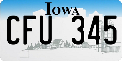 IA license plate CFU345