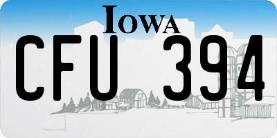 IA license plate CFU394