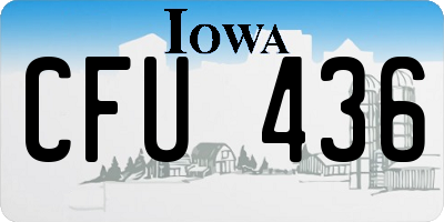 IA license plate CFU436