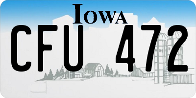 IA license plate CFU472