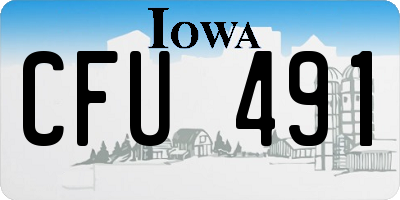 IA license plate CFU491