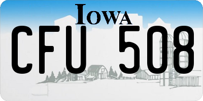 IA license plate CFU508