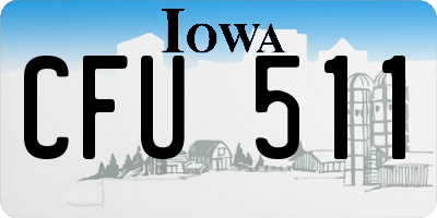 IA license plate CFU511