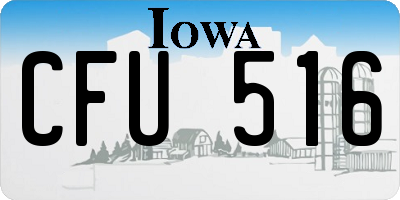 IA license plate CFU516