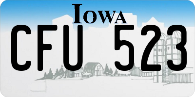IA license plate CFU523