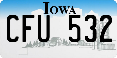 IA license plate CFU532