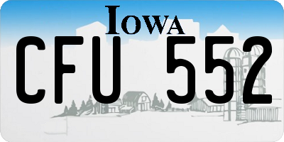 IA license plate CFU552