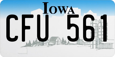 IA license plate CFU561