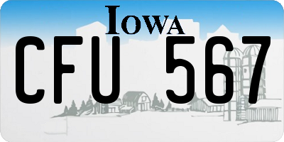 IA license plate CFU567