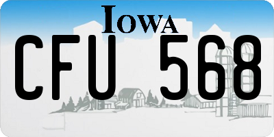 IA license plate CFU568
