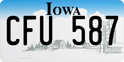 IA license plate CFU587