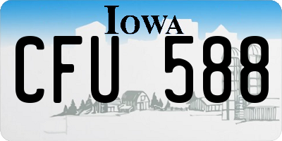 IA license plate CFU588