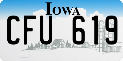 IA license plate CFU619