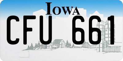 IA license plate CFU661