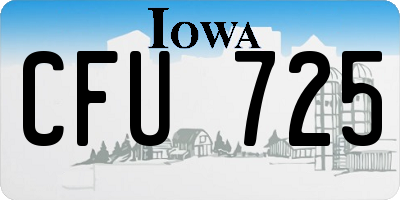 IA license plate CFU725